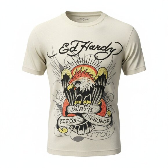 Ed Hardy Eagle Graphic Tee NWT Y2K Tattoo Streetwear Medium - Picture 2 of 5